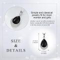 wholesale Sterling Silver Moonstone Cubic Zirconia Teardrop Pendant Necklace-0-53