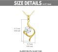 wholesale 14K Real Gold & Moissanite Necklace, 1 Carat Heart Arrow Round Cut Stone, Elegant Adjustable Chain, Gift for Her-0-5