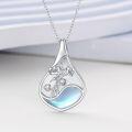 wholesale 925 Sterling Silver Mother of Pearl Floral Pendant Necklaces - Gifts for Her-0-44