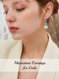 wholesale 925 Sterling Silver Rainbow Moonstone Drop Earrings Oxidized Vintage Filigree Hollow Dangle-0-1