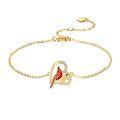 wholesale 14k Gold Cardinal Heart Bracelet-0-0