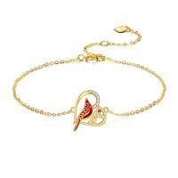 wholesale 14k Gold Cardinal Heart Bracelet-Cardinal