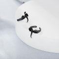 wholesale 925 Sterling Silver Black Dragon Ear Cuff Non-Piercing Cartilage Wrap Gothic Punk s for Women-0-3