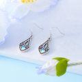 wholesale 925 Sterling Silver Teardrop Moonstone Filigree Drop Dangle Earrings with Butterflies and Bees for Women-0-1