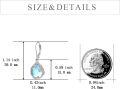 wholesale 925 Sterling Silver Blue Opalite Floral Vine Drop Leverback Earrings-0-2