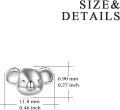 wholesale 925 Sterling Silver Koala Head Stud Dangle Earrings - Cute Animal  for Her-0-2