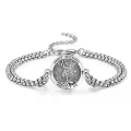 wholesale 925 Sterling Silver Saint Michael Protect Us Charm Bracelet with Extender Chain for Men Women -0-0