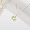 wholesale 14k Gold Opal Teardrop Pendant With Floral Design-0-2
