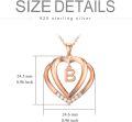 wholesale Heart Initial Necklace For Women 925 Sterling Silver Letter Pendant With Moissanite Personalized Charm Alphabet Jewelry Birthday Anniversary Mothers Day Christmas Gifts For Her Wife Girlfriend Mom -0-4