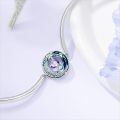 TOUPOP Sterling Silver Blue Crystal Moon Star Bangle Bracelet-0-4