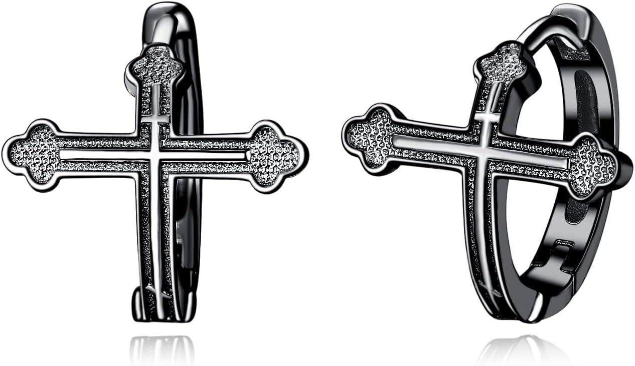 Sterling Silver Small Huggie Hoop Earrings for Men Women Cartilage-0-0