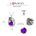 wholesale 925 Sterling Silver Birthstone Raven Necklace for Women-0-2