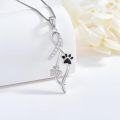 wholesale 925 Sterling Silver Infinity Paw Print Pendant Necklace - Elegant Pet Jewelry Gift for Women-0-3