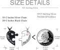 wholesale 925 Sterling Silver Puzzle Heart Necklaces - Her King & His Queen Couples Gift Set-0-4