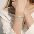 wholesale 925 Sterling Silver Celtic Knot Triangle Pattern Bar Chain Bracelet s for Women Men-0-1