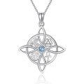 wholesale 925 Sterling Silver Moissanite Witches Knot Necklace Witch Jewelry for Women-0-4