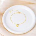 wholesale 14K Gold Four-Leaf Clover Charm Anklet for Women Girls s-0-4