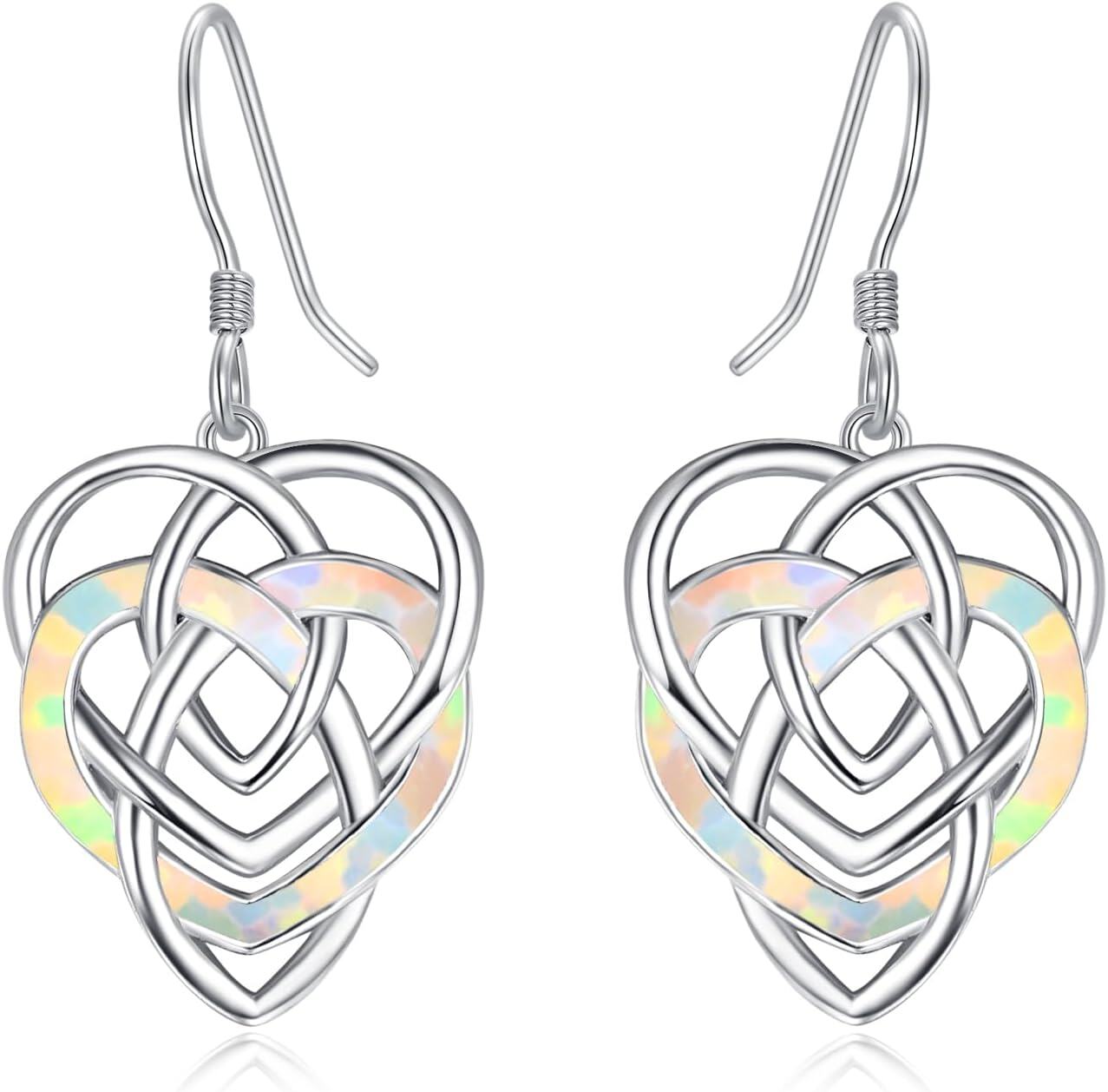 Sterling Silver Celtic Motherhood Knot Dangle Earrings Celtic Jewelry Gifts-0-0