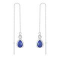 wholesale 925 Sterling Silver 12 Birthstone Infinity Threader Drop Earrings for Women-0-0