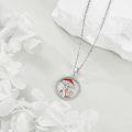 wholesale 925 Sterling Silver Mushroom Girl Pendant Necklace for Women-0-2