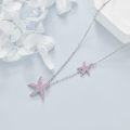 wholesale 925 Sterling Silver Pink CZ Starfish Lariat Necklace - Ocean Beach s for Women-0-2