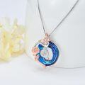 wholesale TOUPOP Mothers Day Necklace Rose Necklace With Butterfly Q Initial Necklace 925 Sterling Silver With Q Letter Blue Crystal Birthday Gifts For Her Mom Wife Girlfriend -0-5