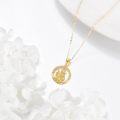 wholesale 14K Gold Round St Jude Thaddeus Medal Necklace Christian Gifts for Women-0-3