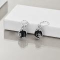 wholesale 925 Sterling Silver Teardrop Earrings Wholesale With Blue Gemstone And Scroll Design-0-21