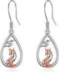 wholesale 925 Sterling Silver Teardrop Fox Drop Earrings - Gifts for Women-0-0