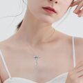 wholesale 925 Sterling Silver Butterfly Cross Pendant Necklace for Women Gifts for Mom Wife-0-4
