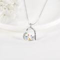 wholesale 925 Sterling Silver Love You Forever Heart Pendant with Chickens and Duck Necklace for Women Girls-0-2