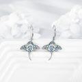 wholesale 925 Sterling Silver Abalone Shell Inlay Stingray Drop Earrings Ocean  for Her-0-4