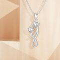 wholesale 925 Sterling Silver Infinity Double Rose Flower Pendant Necklace s for Women and Girls-0-4
