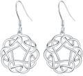 wholesale 925 Sterling Silver Celtic Knot Drop Earrings - Irish s for Women-0-0