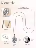 wholesale 925 Sterling Silver Virgin Mary Medal Necklace for Women Men Catholic -0-1
