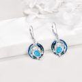 wholesale Sterling Silver Crystal Sea Turtle Dangle Earrings for Women Valentine s Day Gifts-0-24