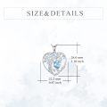 wholesale 925 Sterling Silver Birthstone Tree of Life Heart Pendant Necklace for Women-0-3
