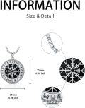 wholesale Viking Necklace 925 Sterling Silver Norse Jewelry For Fathers Day Anniversary Birthday Gifts Christmas Gifts For Men -0-3