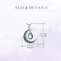 wholesale 925 Sterling Silver Crescent Moon with Amethyst Pendant Necklaces for Women s 45cm Chain Length-0-20