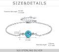 wholesale 925 Sterling Silver Turquoise Beaded Chain Ankle Bracelet for Women Beach Foot Jewelry-0-3