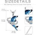 wholesale TOUPOP Dolphin Gifts For Women Dolphin Necklace Dolphin Jewelry 925 Sterling Silver Dolphin Crystal Pendant Necklace -0-5