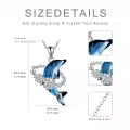 TOUPOP 925 Sterling Silver Crystal Dolphin Pendant Necklace-0-5