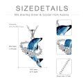 TOUPOP 925 Sterling Silver Crystal Dolphin Pendant Necklace-0-5