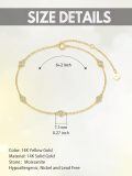 wholesale 14K Gold Bezel Set Round Moissanite Chain Bracelet for Women 7 - VVS1 Clarity D Color Diamond Alternative-0-5