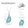 wholesale 925 Sterling Silver Mermaid Pendant Necklace With Teardrop Turquoise In Oxidized Finish-0-5