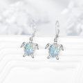 wholesale 925 Sterling Silver Blue Crystal Crab Dangle Earrings Sea Life Gift for Her-0-4