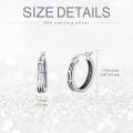 wholesale 925 Sterling Silver Hypoallergenic Small Hoop Geometric Patterned Earrings for Women-0-4
