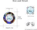 wholesale 925 Sterling Silver Austria Crystal Circle Stud Earrings for Women Girls Sensitive Ears Gifts-0-5
