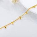 wholesale 18K Gold Ball & Heart Charm Italian Mesh Link Chain Bracelet (Size: S/M/L)-0-3