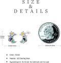wholesale 925 Sterling Silver Moon & Flower Stud Earrings - Hypoallergenic Gift for Women-0-5